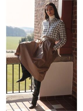 Melrose and Market Plaid Flannel Button Up Long Sleeve Size S